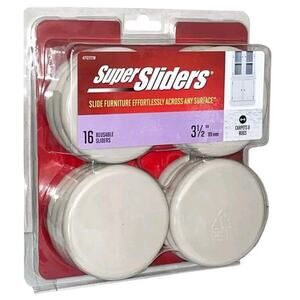 Super Sliders 4712795N Reusable Furniture Sliders for Moving 3 1/2 in 16 ct